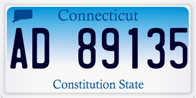 CT license plate AD89135