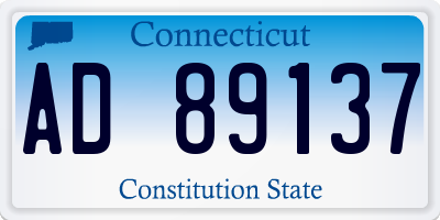 CT license plate AD89137
