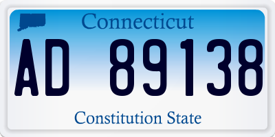 CT license plate AD89138