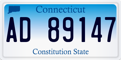 CT license plate AD89147