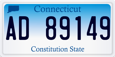 CT license plate AD89149