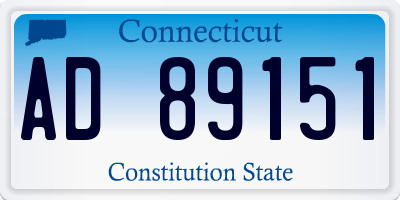 CT license plate AD89151