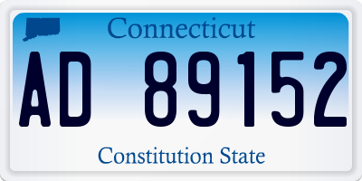 CT license plate AD89152