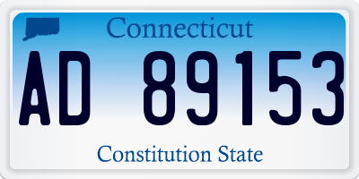 CT license plate AD89153