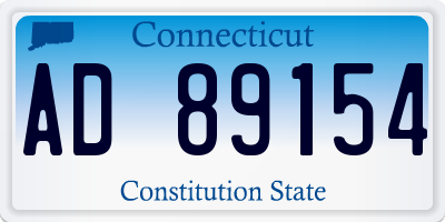CT license plate AD89154