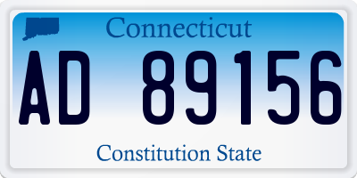 CT license plate AD89156