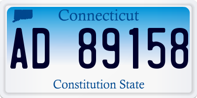 CT license plate AD89158