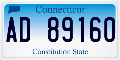 CT license plate AD89160