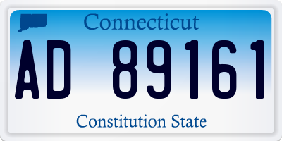 CT license plate AD89161