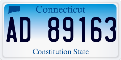 CT license plate AD89163