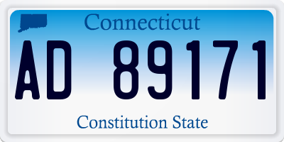 CT license plate AD89171