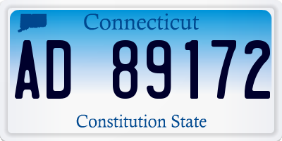 CT license plate AD89172