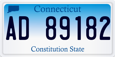 CT license plate AD89182