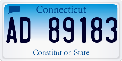 CT license plate AD89183