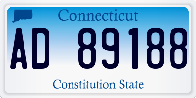 CT license plate AD89188