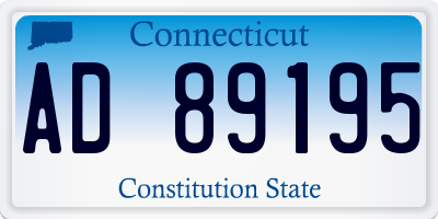 CT license plate AD89195