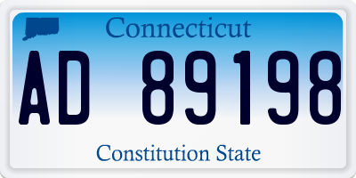 CT license plate AD89198