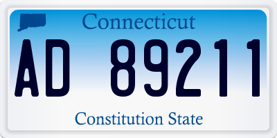 CT license plate AD89211