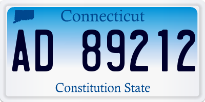 CT license plate AD89212