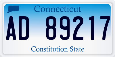 CT license plate AD89217