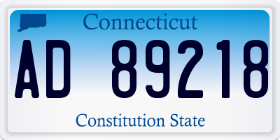 CT license plate AD89218