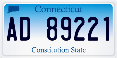 CT license plate AD89221