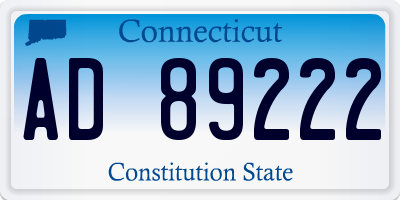 CT license plate AD89222