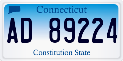 CT license plate AD89224