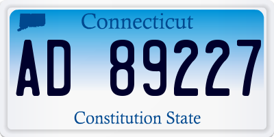 CT license plate AD89227