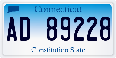CT license plate AD89228