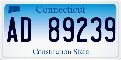 CT license plate AD89239