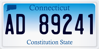 CT license plate AD89241