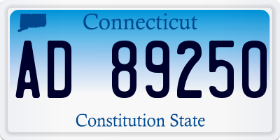 CT license plate AD89250