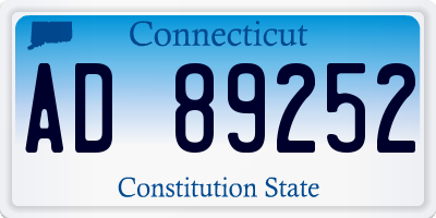 CT license plate AD89252