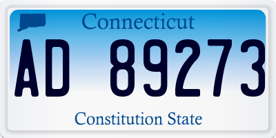 CT license plate AD89273