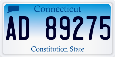 CT license plate AD89275