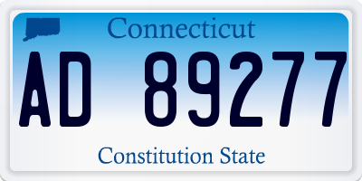 CT license plate AD89277