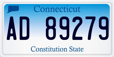 CT license plate AD89279