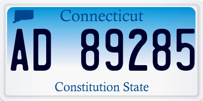 CT license plate AD89285