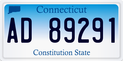 CT license plate AD89291