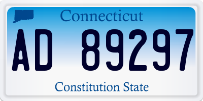 CT license plate AD89297