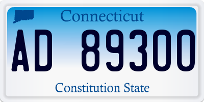 CT license plate AD89300