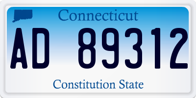 CT license plate AD89312