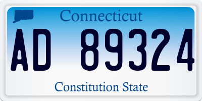 CT license plate AD89324