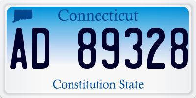 CT license plate AD89328