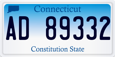 CT license plate AD89332