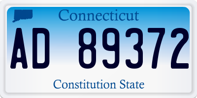 CT license plate AD89372