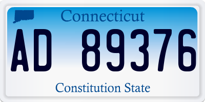 CT license plate AD89376