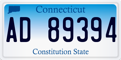 CT license plate AD89394