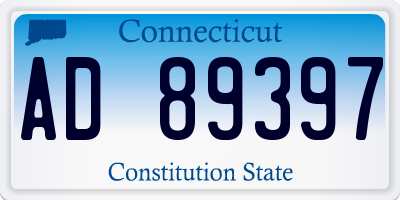 CT license plate AD89397